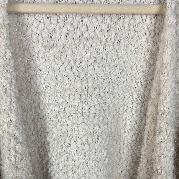 Dreamers Cream Asymmetrical Tank Top Cardigan - Picture 3 of 8